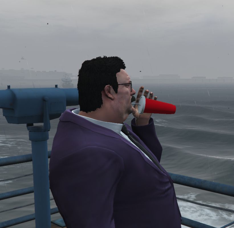 Soda sippin' on the pier